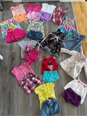 Girls Summer Clothing Lot - Bright Multi-Color Mix